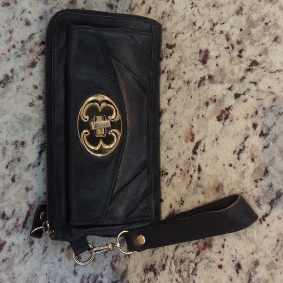 Handbags - Leather Wallet w/wrist Strap